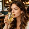 Утренний стакан с колибри, 18 унций, Цветочный сад, Стеклянный стакан для чая, кофе, сока, вина, Ручная роспись, Декор, Подарок для мамы