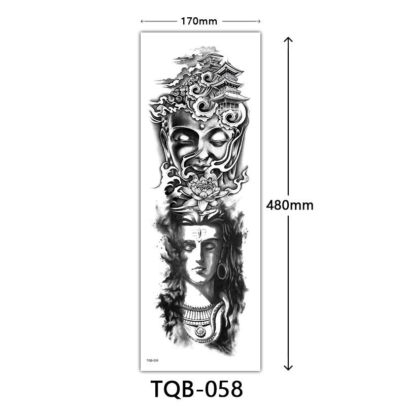 Наклейка-тату на всю руку, Наклейка-тату на всю руку с большой картинкой, Наклейка-тату с цветами на руку Тату