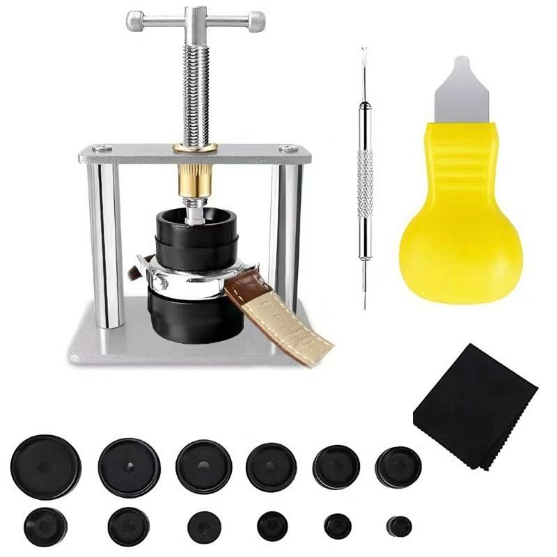Watch Press Tool Set Simple Spiraling Watch Case Press Machine Back Case Closer Easy Operation for DIY Hobbyists Repair