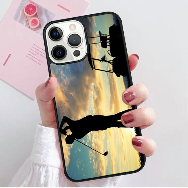 ЧЕХОЛ ДЛЯ ТЕЛЕФОНА GOLF GOLFER GOLFING SUNSET Для iPhone 17 Air 16 15 14 Plus 11 Pro Max 13 Pro Max 12 Max Coque