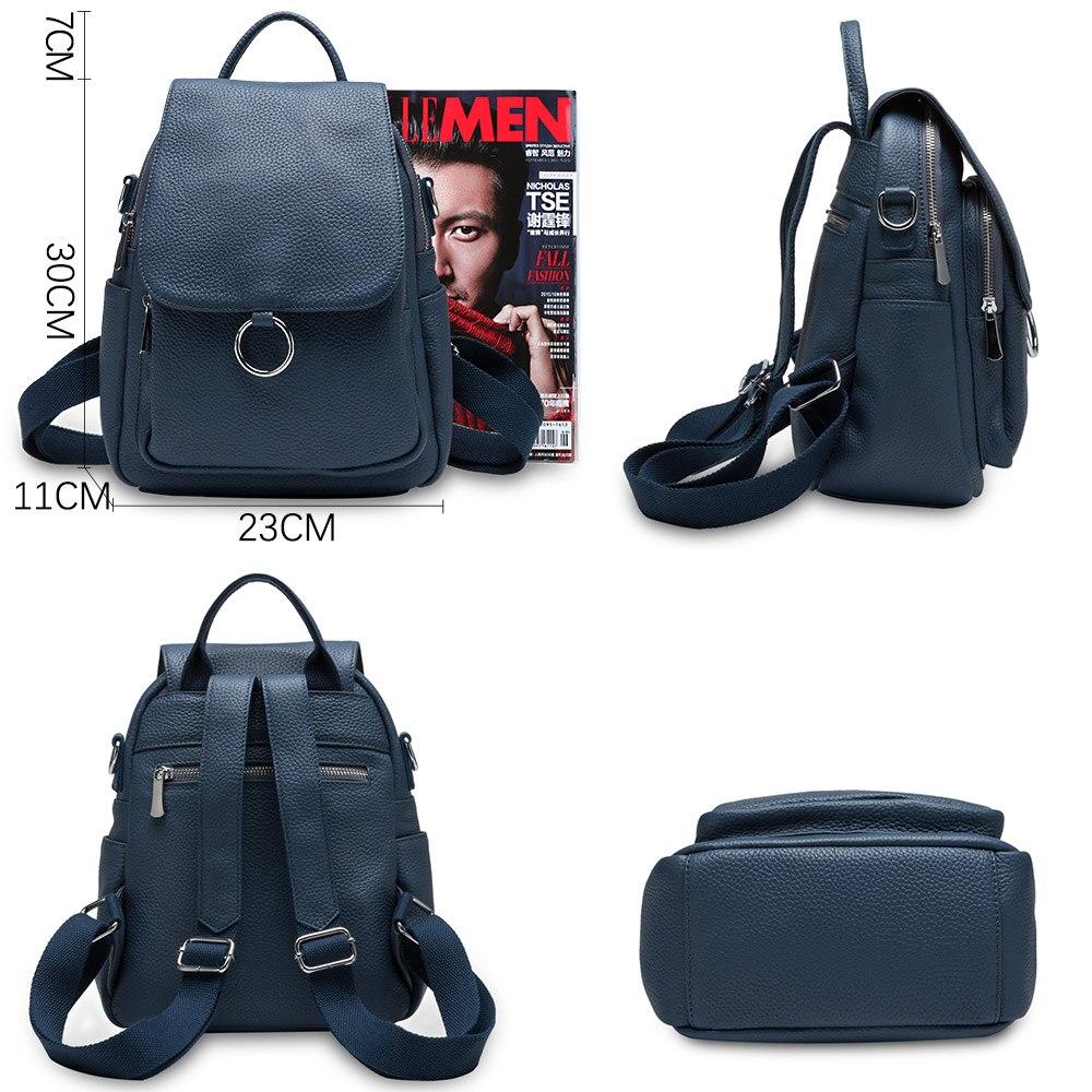 Zency новый модный женский рюкзак из 100% натуральной кожи зимний бежевый повседневная дорожная сумка классический черный школьный рюкзак