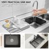 4Pcs Silicone Drain Pad Drying Mat Pots Dish Drain Mat Sink Protector Mats For Kitchen Tableware Non-slip Anti-scald Coaster