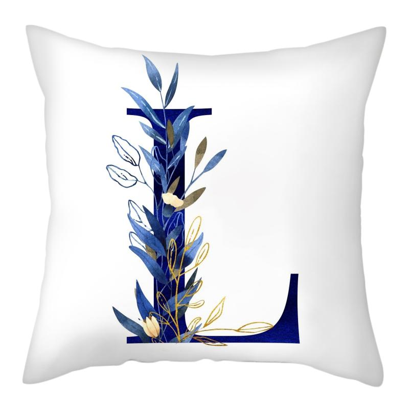 45x45 см креативный цветочный объемный дизайн 26 букв синий наволочка Свадебная вечеринка домашний декор диван офисное сиденье наволочка