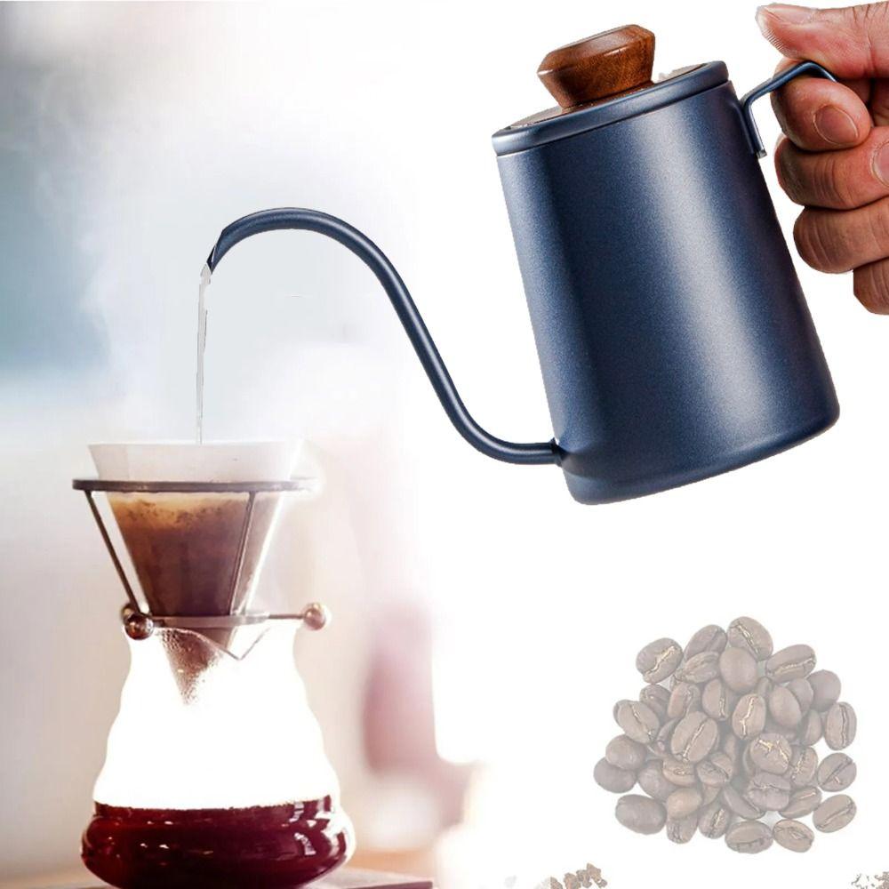 304 Stainless Steel Goose Neck Coffee Pot 300ml Capacity Hand Brewing Kettle Hand Brewed Coffee