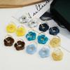 Trendy Resin Acrylic Sweet and Cute Flower Earrings Fashion Simple Women's Jewelry Accessories