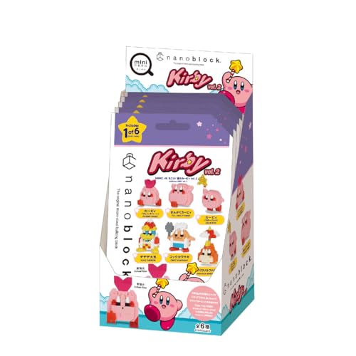 Kawada Nanoblock Мини Нано Кирби из Звезд vol.2 (BOX) NBMC_46S 1 КОРОБКА = 6 штук, всего 6 типов