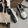 Готическая обувь Лолиты на платформе, женская обувь 2024, весенняя обувь в студенческом стиле, однотонные туфли-лодочки из лакированной кожи на шнуровке, женская обувь в японской школьной форме