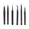 6 Pcs Precision Tweezers Set Anti-Static Esd Tweezer Stainless Steel Repair Tools For Electronics Soldering Model Jewelry Makin