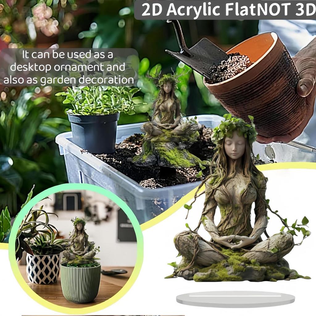 Bohemian Desk Decoration Acrylic Plaque Natural Spirit Art Decoration Plant Insertion Stand Gift For Plant Enthusiasts