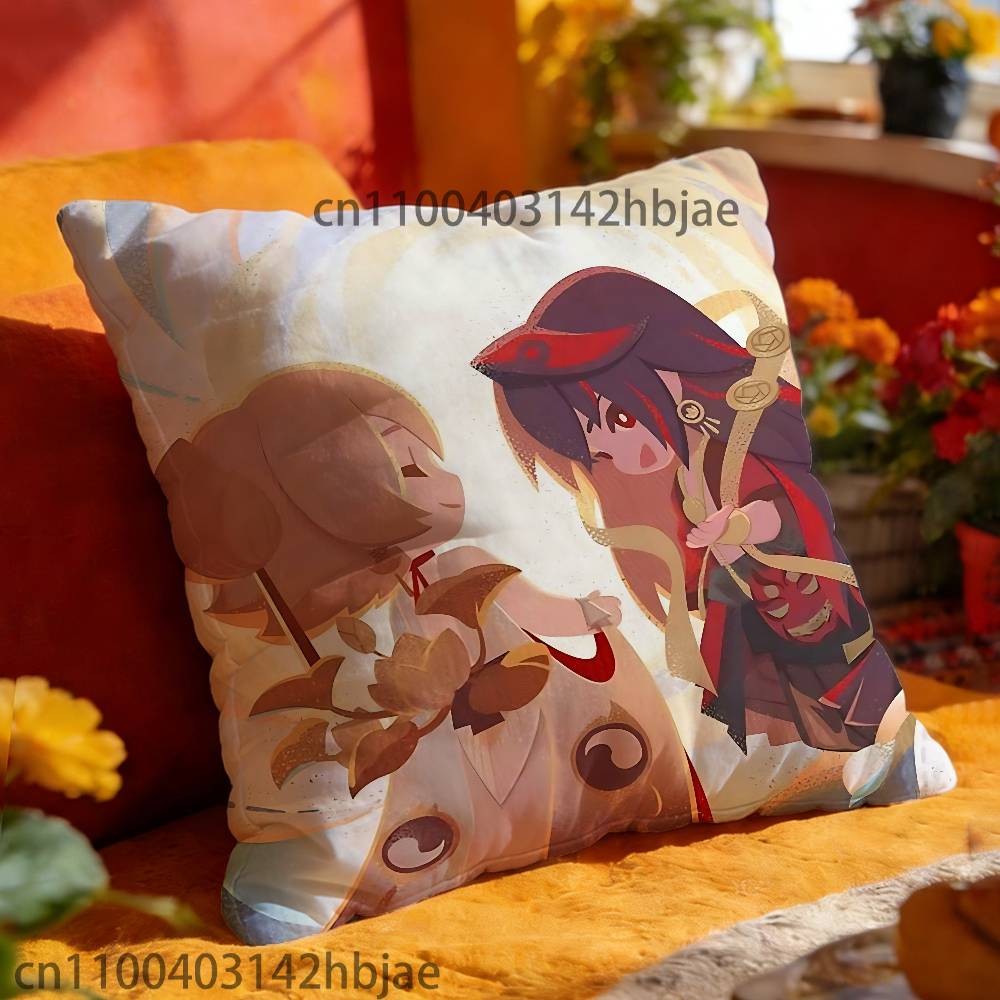 Shiranui O-Onmyoji Himiko Pillowcases Bedroom Living Room Sofa Home Decor Polyester Cushion Cover with Zipper