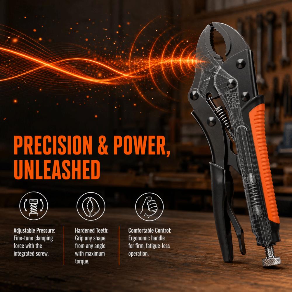 Anti-Slip Handle Locking Pliers Alloy Steel Screw Extractor Pliers Clamping Device Woodworking Use