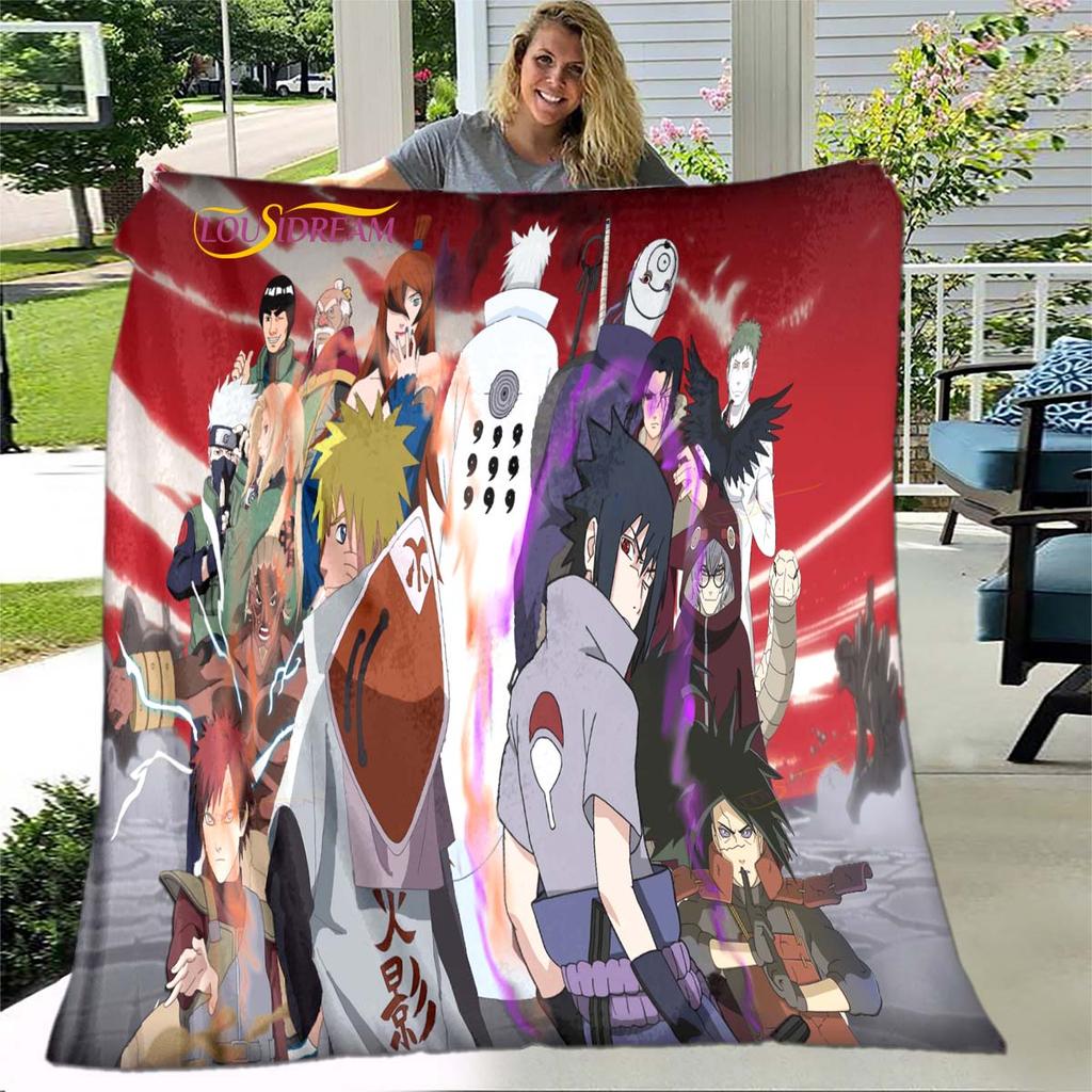 Super Clear 3D Naruto Bed Blanket Office Home Hiking Picnic Thick Quilt Fashionable Bedspread Flannel Blanket
