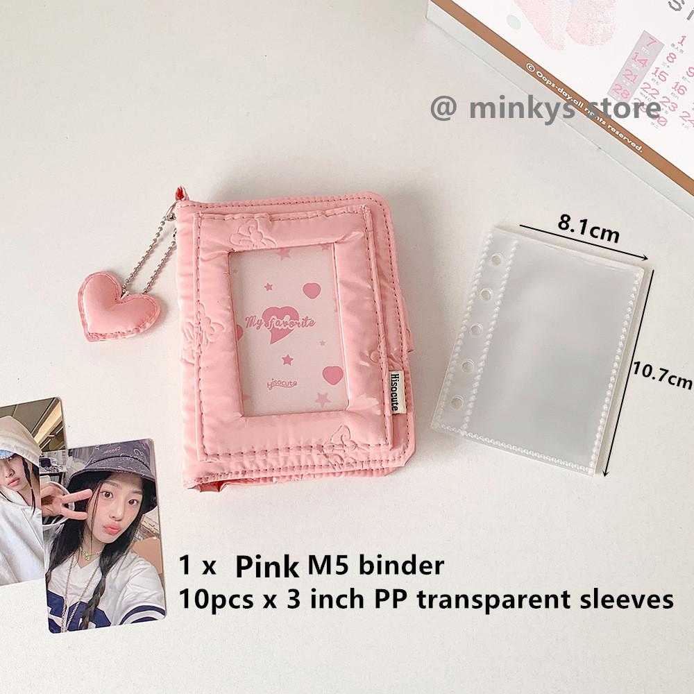 MINKYS New Arrival Fabric M5 3 inch Kpop Photocards Binder Book idol Photo Collection Book Album Book