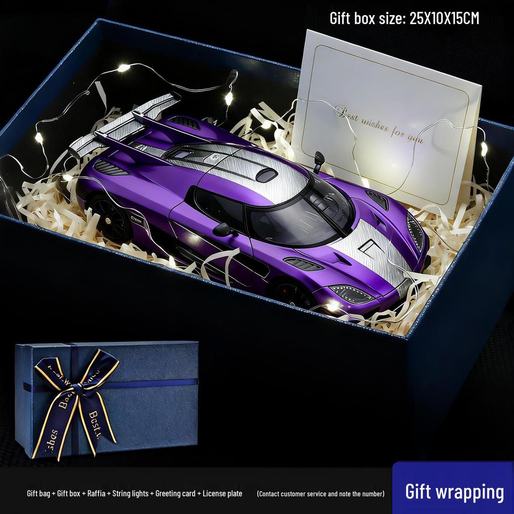 1:24 Koenigsegg ONE Alloy Car Model with Ejection Doors - Sports Car Ornament and Toy