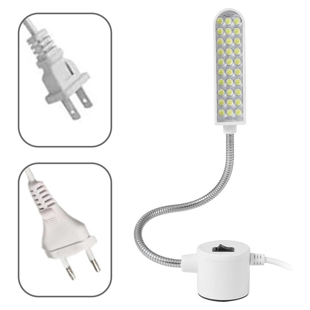 Промышленный светодиодный светильник 1 Вт 2 Вт 3 Вт портативный магнитный гусиная шея рабочий светильник швейная машина крепкий европейский штекер подвесной гибкий мощный
