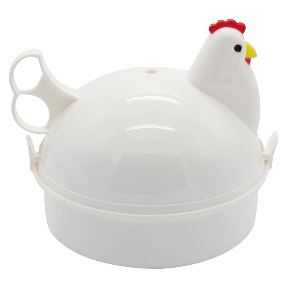 Kitchen Eggs Steamer Chicken Shaped Microwave 4 Egg Boiler Cooker Portable Kitchen Cooking Appliances Steamer Home Egg Poachers