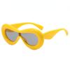Y2g Hot Girl Sunglasses One-Piece Concave Shape Funny Sun Glasses Inflatable Bread Expansion Sunglasses Candy Color Ins