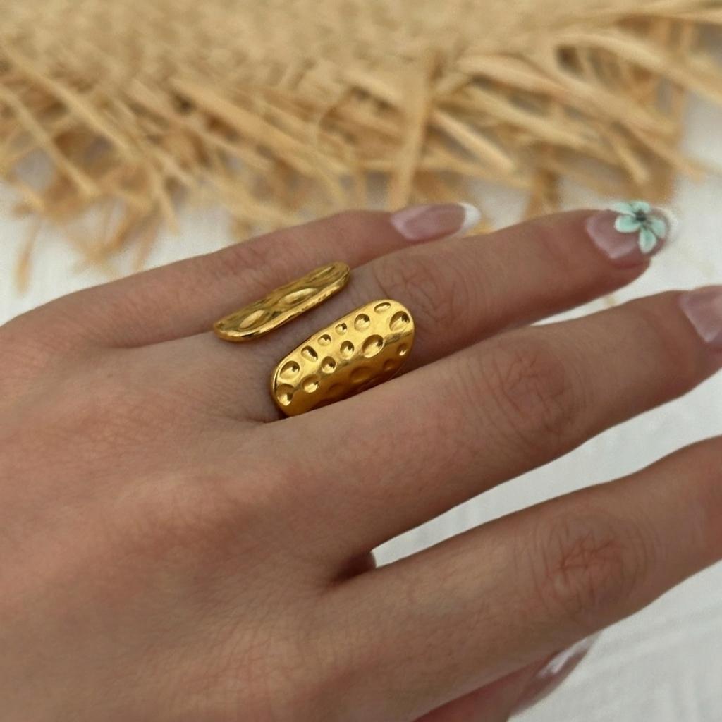 Vintage Stainless Steel Starfish Leaf Daisy Flower Wide Finger Rings For Women Men Punk Bone Honeycomb Irregular Ring Jewelry