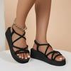 2025 Women's Sandals Wedges Shoes Summer New Soft EVA Sandals Elastic Back Strap Sandals Platform Lightweight Women Beach Shoes