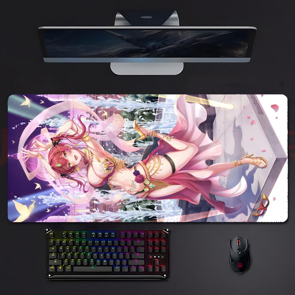 Virtual Idol Charming HHoushou MMarine Mouse Pad Large Gaming Mousepad with Stitched Edges Thickened Desk Mat PC