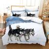 Lovely Husky 3d Puppy Dog Husky Comfortable Duvet Quilt Cover Pillowcase Bedding Set Children Bedroom Decoration Home Textile
