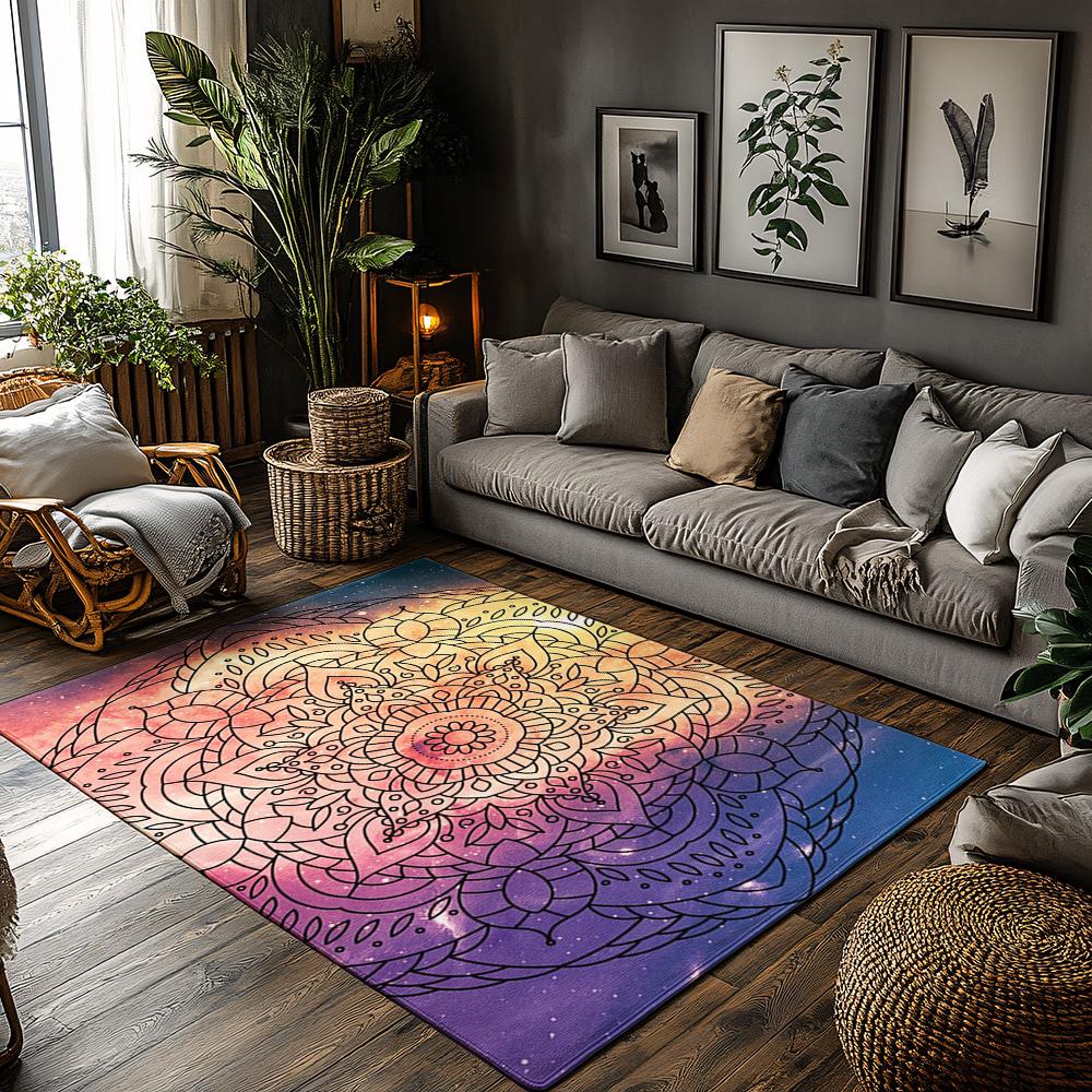 Ковер Galaxy Нескользящий Коврик для Двери Моющийся Напольный Коврик Декор Дома Ковер для Гостиной Абстрактное Космическое Искусство Прихожие Современный Дизайн