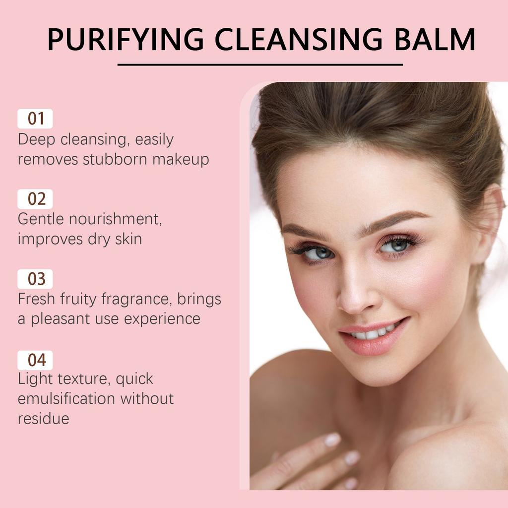Очищающий бальзам с ароматом клубники, очищающий бальзам, нежное очищение без остатков, портативный стик для снятия макияжа, 50 г
