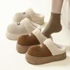 2025 New Suede Suede Cotton Slippers Autumn and Winter Indoor Home Thick-bottomed Plush Outer Cotton Slippers