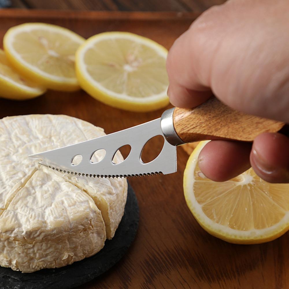 1 шт. Нож для сыра - Нож для сыра из нержавеющей стали с ручкой из акации