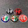 2026 Hot Sticker Car Front Grill Emblem Covers Rear Trunk Badge Wheel hub sticker For Alfa Romeo Giulietta 159 147 156 Mito Brer