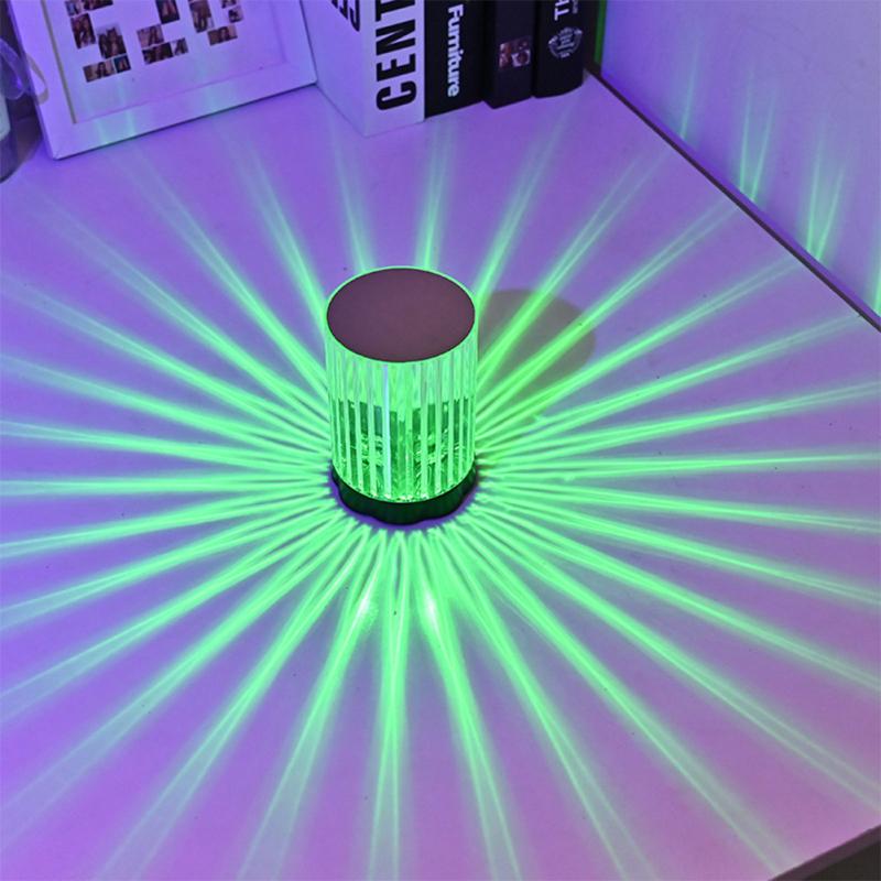 Led Crystal Table Lamp 3/16 Colors Rechargeable Romantic Diamond Lamp Bedroom Bedside Night Light