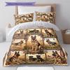 Cute Flower Puppy Pattern Bedding,Quilt Set Quilt Cover Pillowcase Home Birthday Gift (1 * duvet cover + 2 * pillowcase, without core)