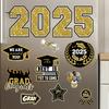 Магниты на автомобиль с надписью «Выпускной 2025» Поздравляем выпускников Магнитные наклейки Тематические магниты для декора гаражных ворот Холодильник