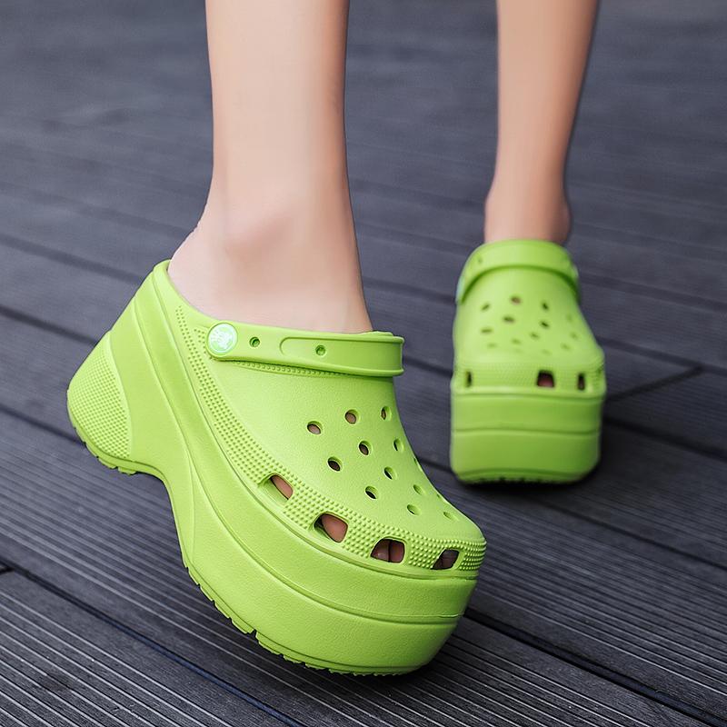 Модные сандалии, женские сандалии на платформе, сабо, садовые тапочки без шнуровки для девочек, пляжная обувь, шлепанцы Sandalia Plataforma