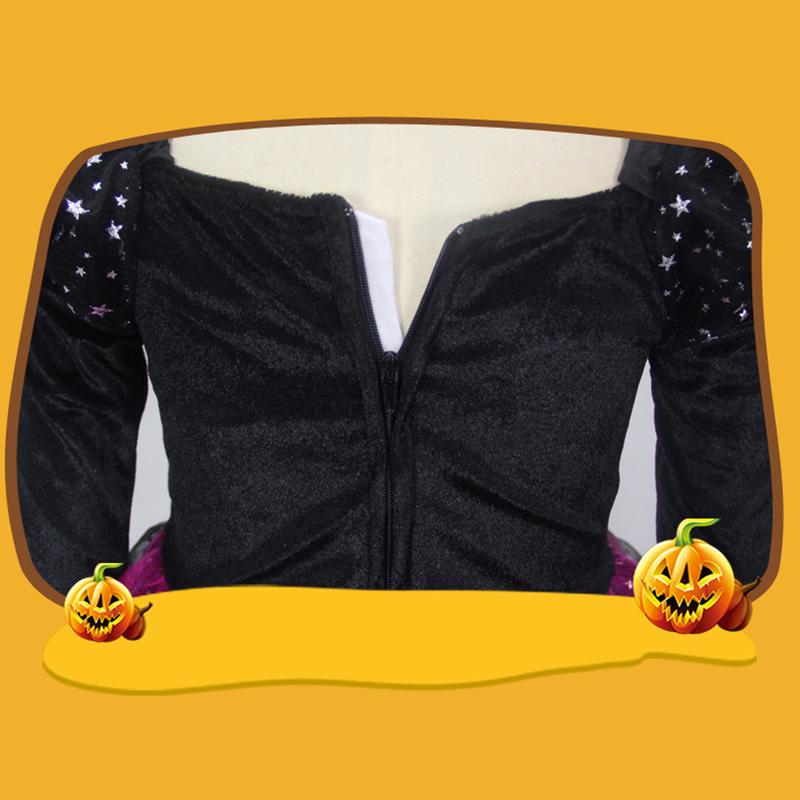 Платье Девочки Хэллоуин Рождество Костюм Ребенок Вечеринка Ведьма Хаг Вестидос