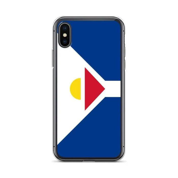 Coque de téléphone - PIXELFORMA - iPhone X - Drapeau Saint-Martin - Souple - Transparent