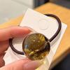 2Pcs Women Hair Ropes Transparent Jelly Ball Design High Elasticity Hair Ties No Damage Ponytails Buns Holder Hair