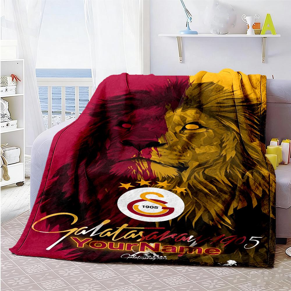 Galatasaray Personalized Text Blanket Multipurpose Customizable Blanket Ultrasoft Throw For Home Decor Couch Nap Bed Ideal For All Seasons