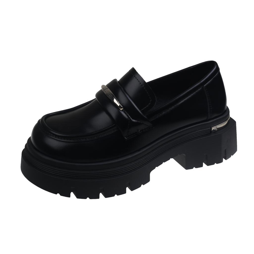 Кожаные туфли в британском стиле, весенние новые туфли на платформе из натуральной кожи, женские туфли на толстом каблуке, туфли Мэри Джейн