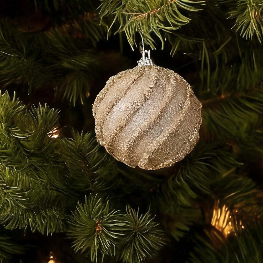 Champagne Christmas Spheres Pendant 8cm Christmas Tree Ornaments Christmas Hanging Balls Kid Gift