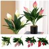 Real Touch Fake Anthurium Tree Branch Handmade Real Touch Palm Tree  Home Decorations