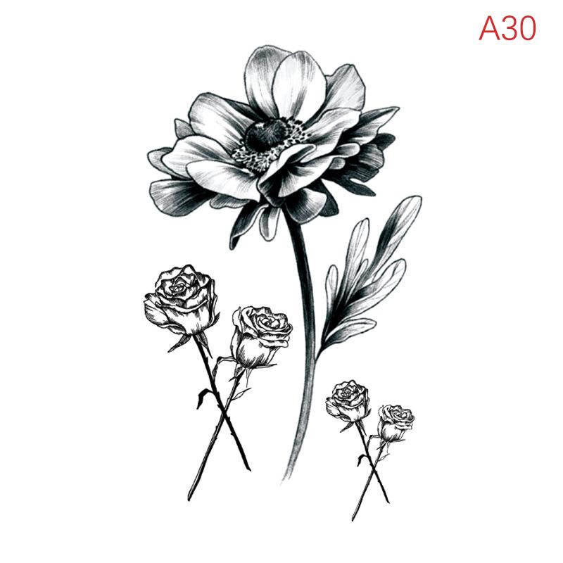 Водонепроницаемая временная татуировка-наклейка перо ключица лодыжка флэш-тату дракон змея цветы боди-арт рука поддельный рукав татуировка для женщин