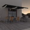Day and Night - Day and Night Manual Retractable Awning with Anthracite Gray LED Light 600x350 Cm