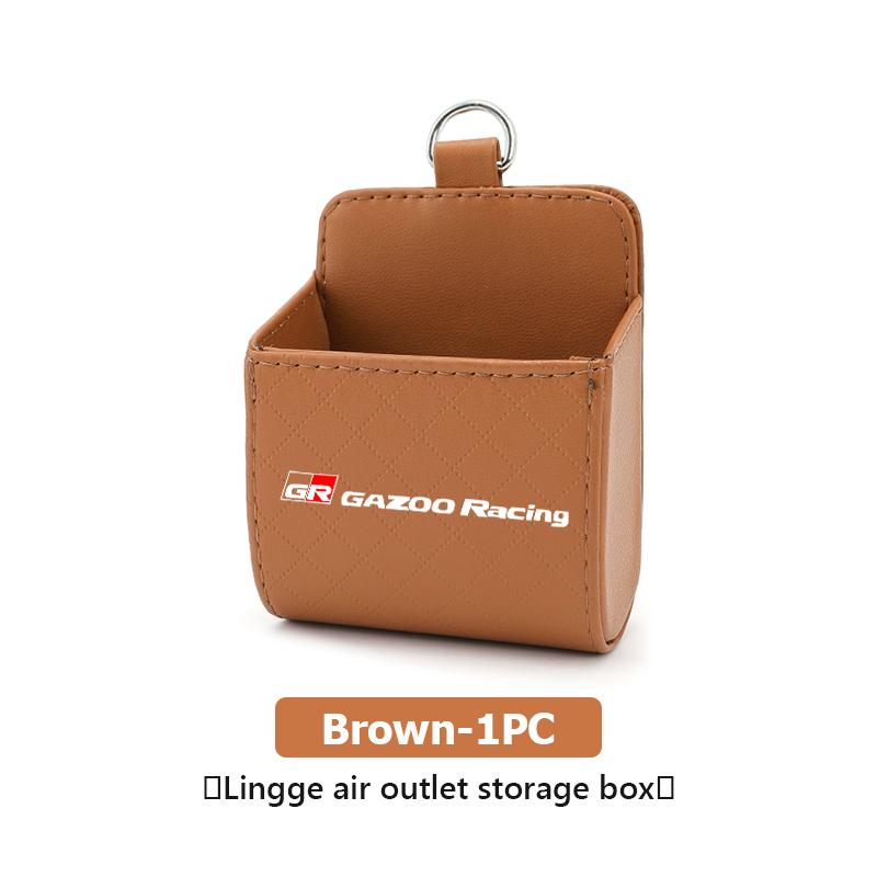 For Toyota Car Air Outlet Storage Box Phone Lipstick Lighter Organizer Crown Yaris Corolla Prius Auris CHR Avalon GR Camry