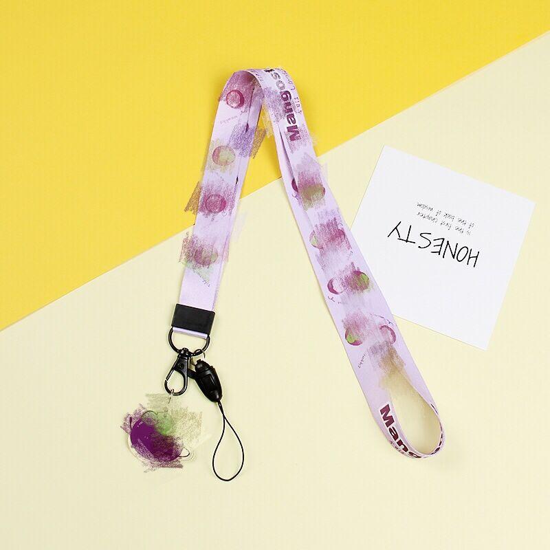 Cartoon Mobile Phone Lanyard, Cute Pendant, Wide And Flat Braided Belt, Lanyard, Key, Badge, Card Cover, Neck Lanyard.