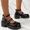 2024 New Women Lolita Shoes Vintage Students Uniform High Heels Women Platform Plus Size Shoes Mary Jane Shoes Zapatos De Mujer