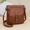 Легкая ретро сумка-мессенджер женская сумка большой вместимости сумка через плечо ПУ плечевая сумка