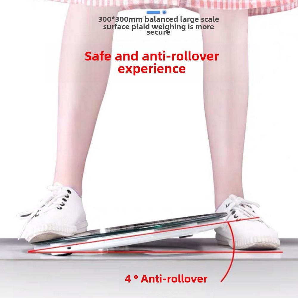 30 см большой размер свет энергия зарядка бытовые весы человеческое тело весы смарт Bluetooth приложение Body Fat весы