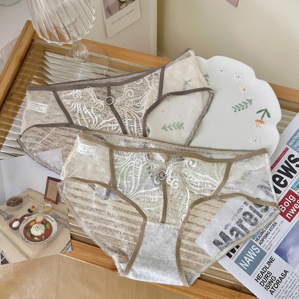 Yearning for the Future: Cute Mesh Low-Rise Women's Panties with Small Cutouts (70-100 Jin)