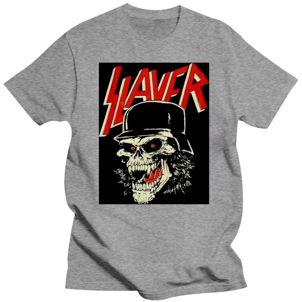 Крутая футболка Slayer ГранжМужская футболка Мужская Панк-рок Хлопок Городская футболка Дешевая Скидка Винтажная футболка